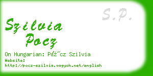 szilvia pocz business card